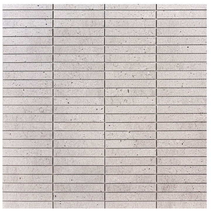 White Sandstone White Travertine Honed Rectangle Marble Mosaic