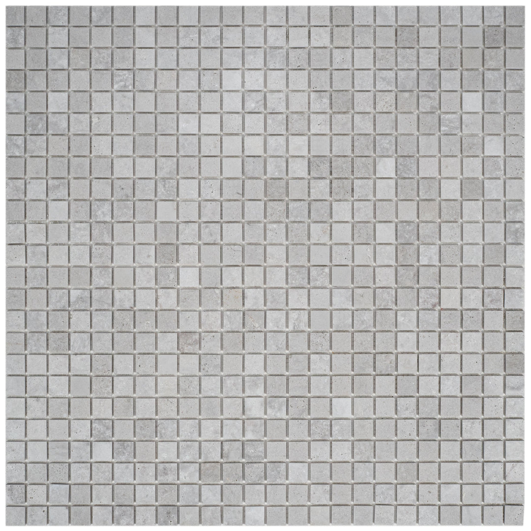 White Sandstone White Travertine Honed Square Marble Mosaic