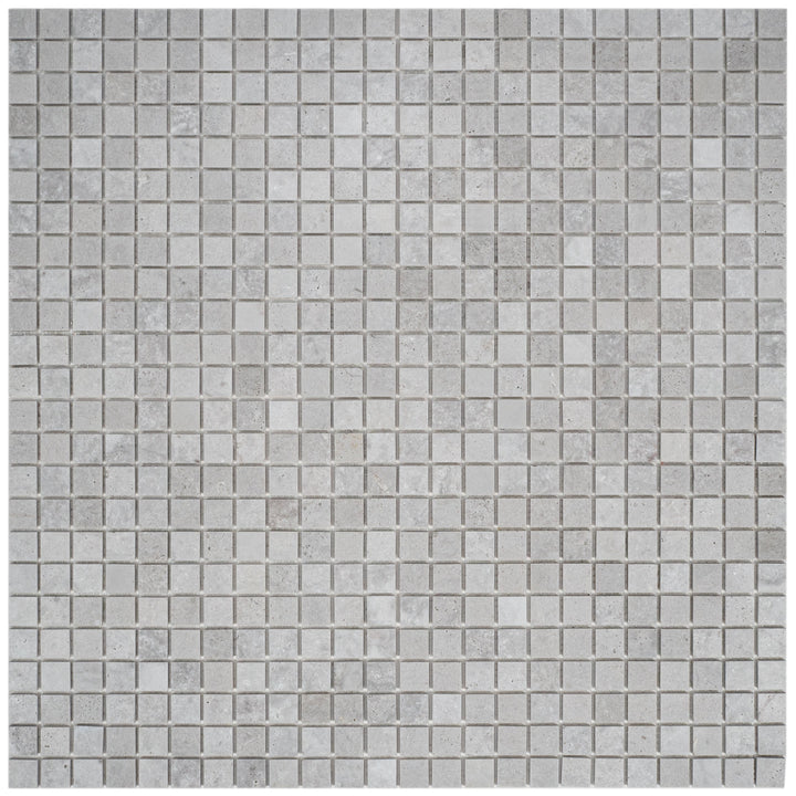 White Sandstone White Travertine Honed Square Marble Mosaic