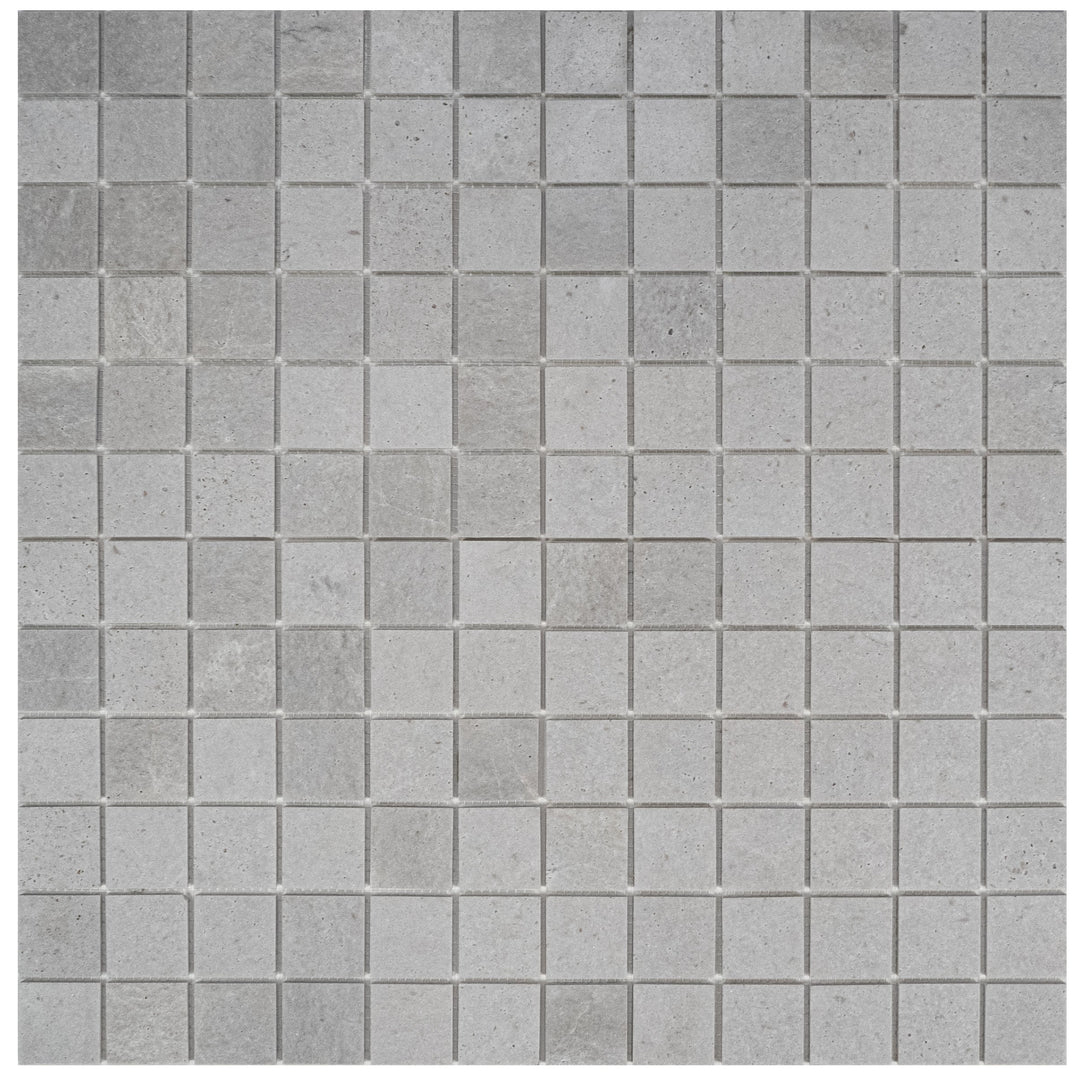 White Sandstone White Travertine Honed Square Marble Mosaic