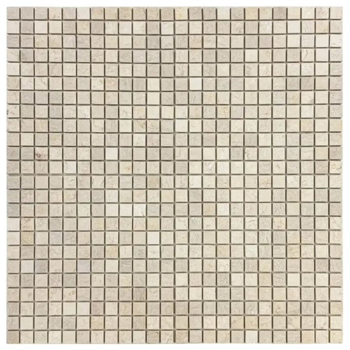Beige Sandstone Light Beige  Honed Square Travertine Marble Mosaic