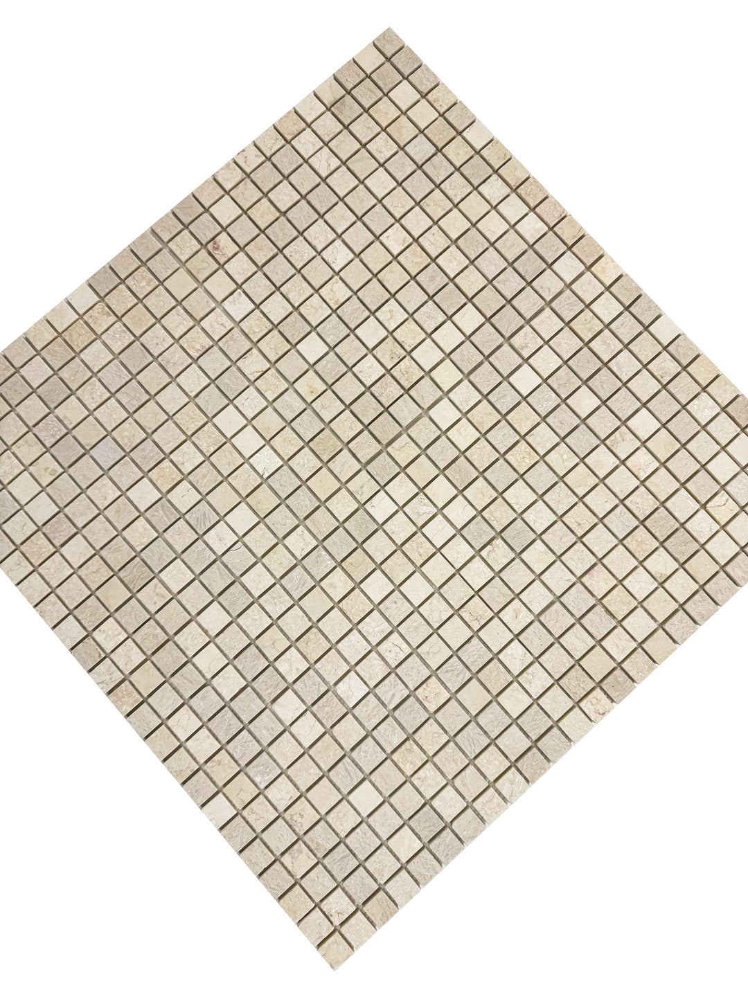 Beige Sandstone Light Beige  Honed Square Travertine Marble Mosaic