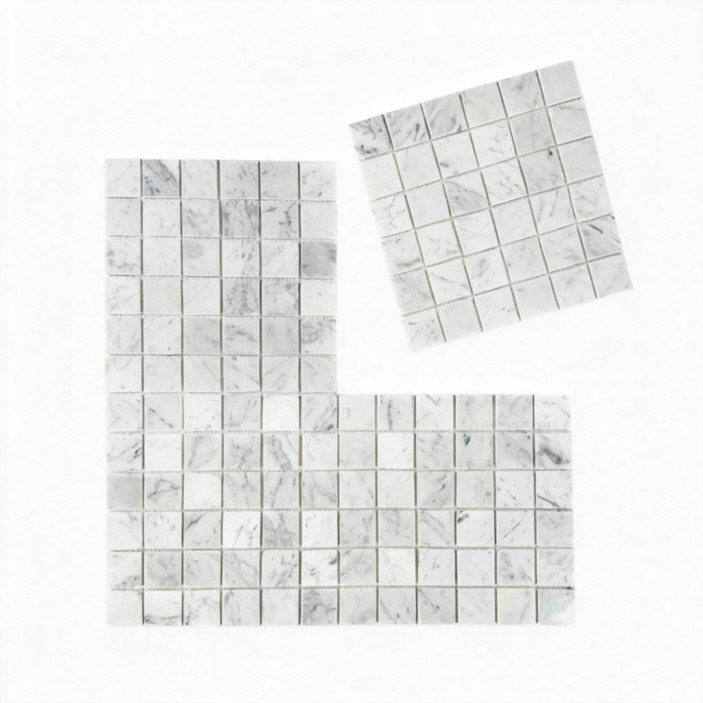 Eternal Marble Carrara White Polished Marble Mosaic