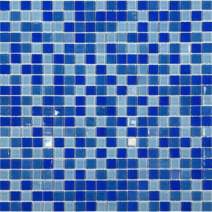 Blue Lagoon Crystal Glass Mosaic