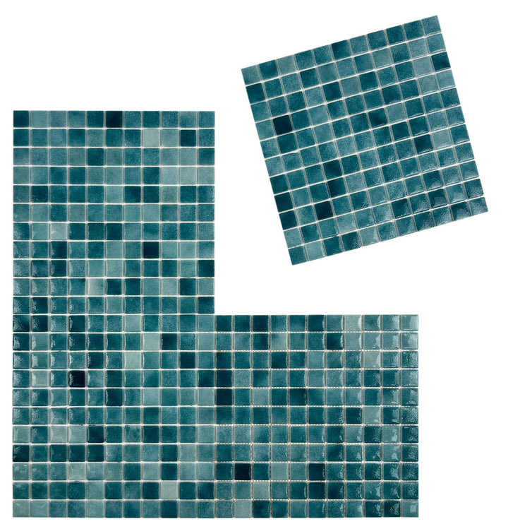 Imperial Crest Saga Green Glossy Recycled Glass Mosaic
