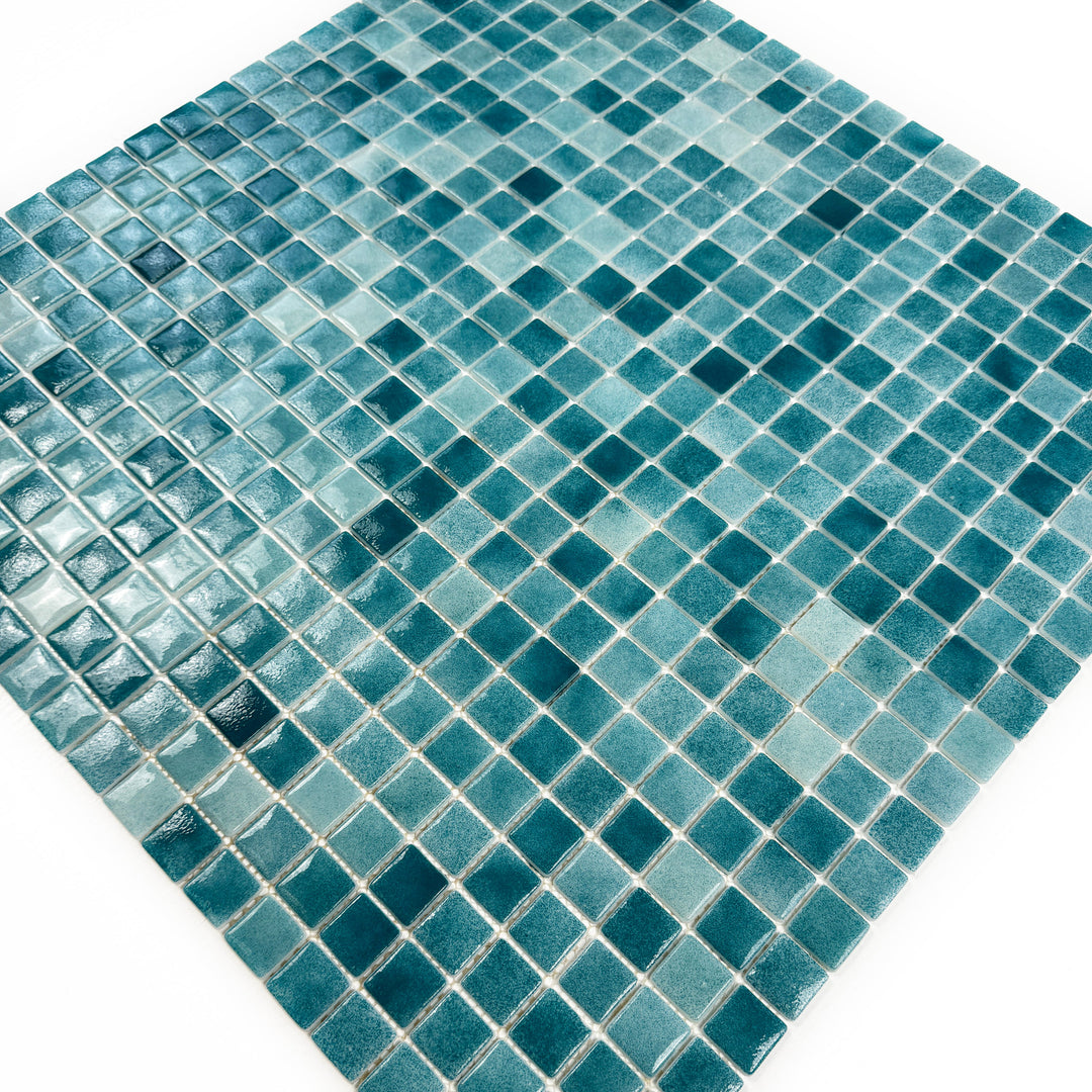 Imperial Crest Saga Green Glossy Recycled Glass Mosaic