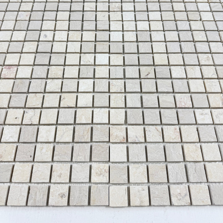 Sand Veil Cream Marfil  Polished Square  Marble Mosaic