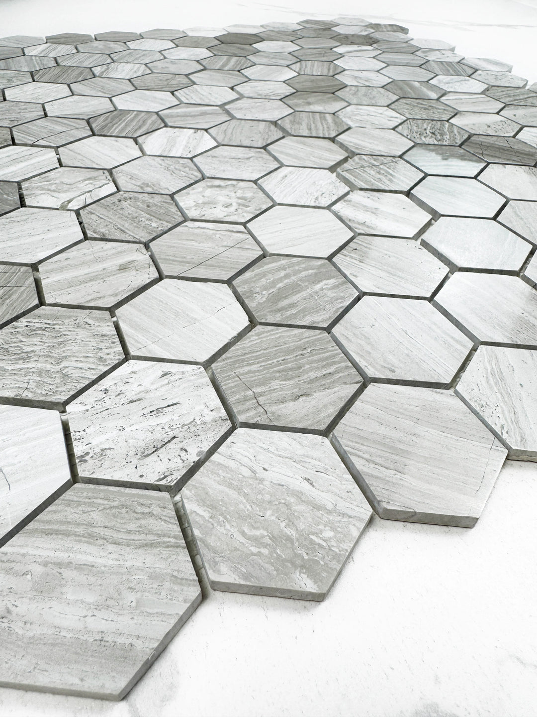 Grey Hexagon Marble Mosaic Tile