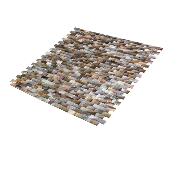 Mother Of Pearl Gold Bricks Mosaic Tile