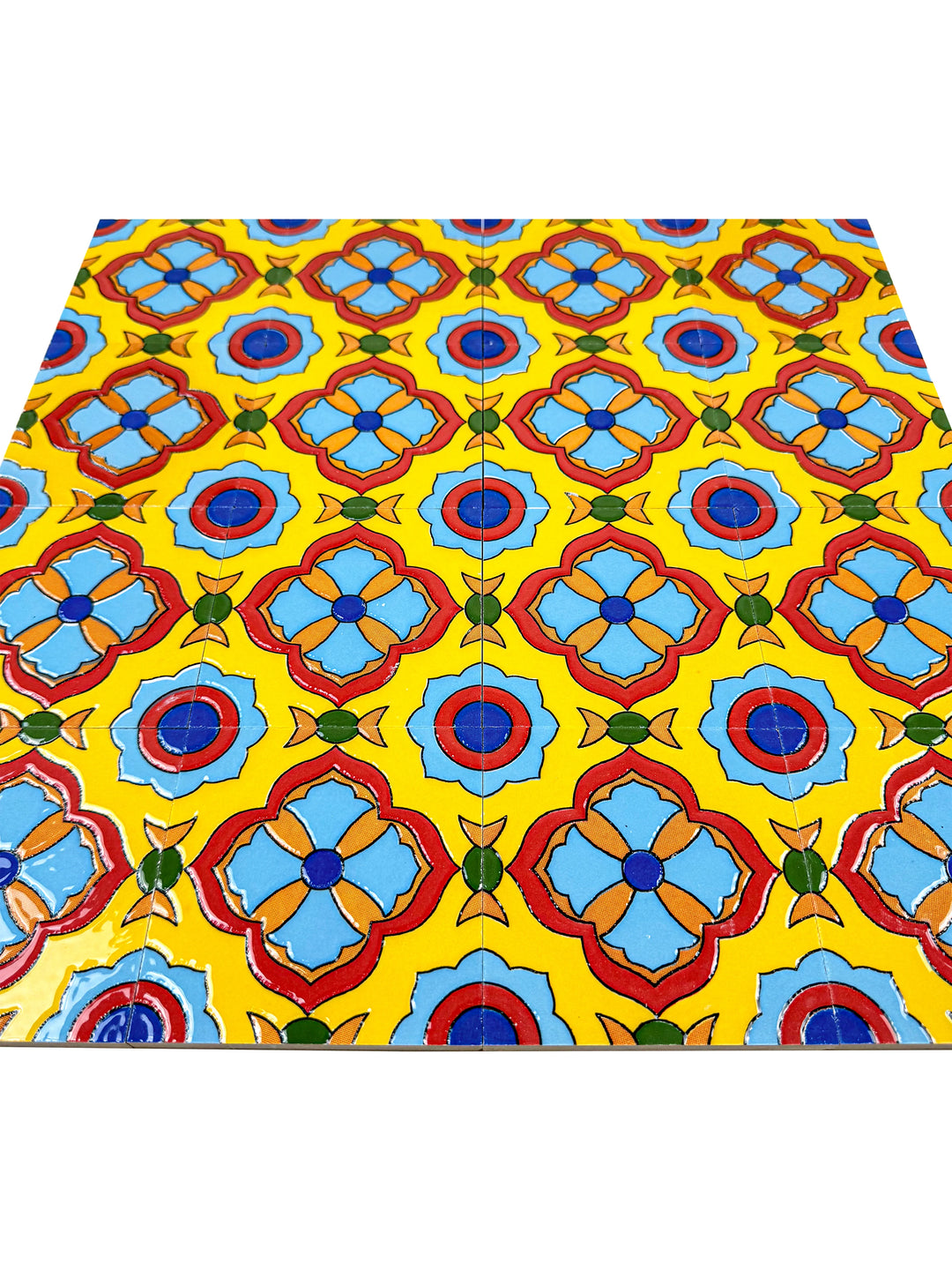 Yellow & Teal Sahara Pearl Moroccan Tile