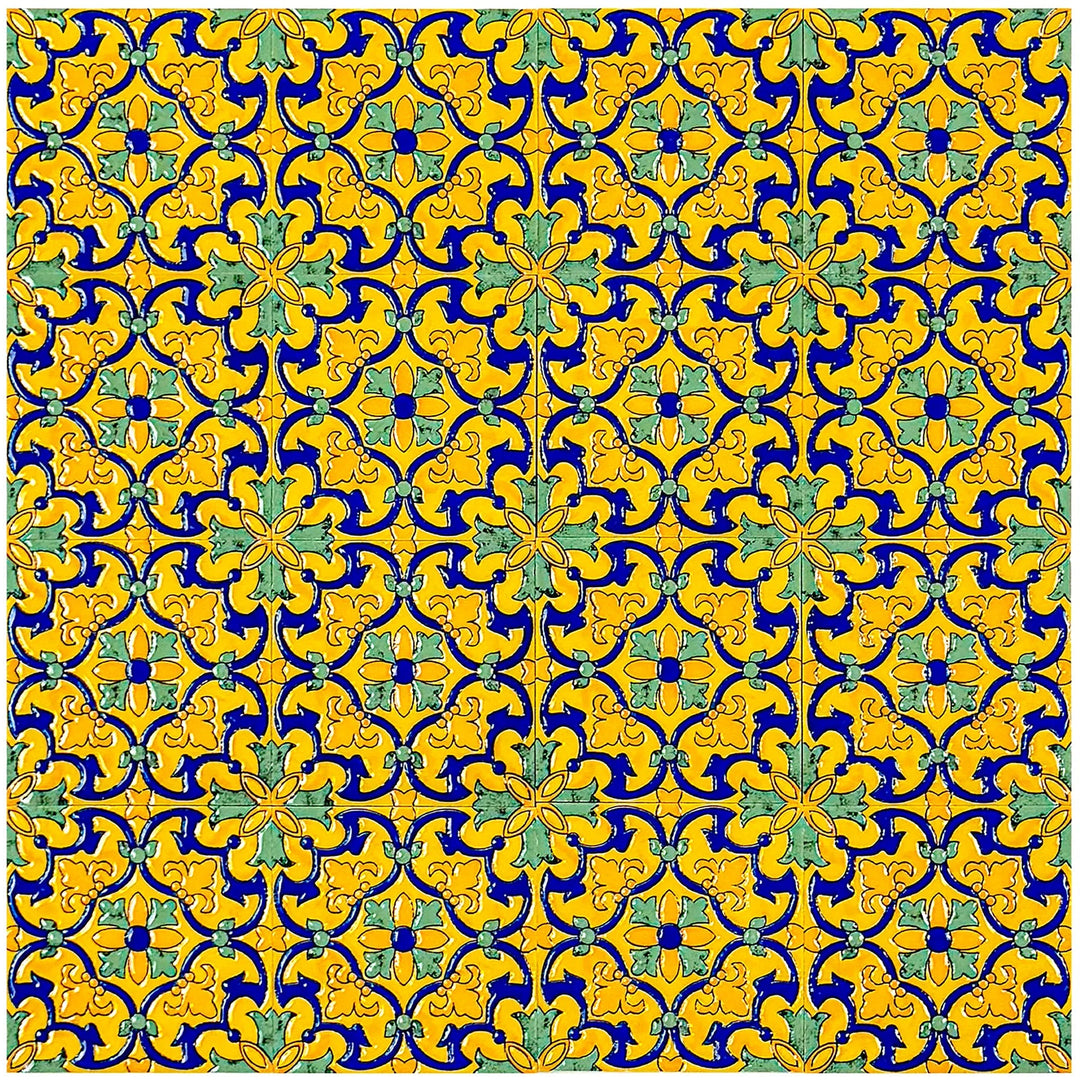 Yellow & Blue Sahara Pearl Moroccan Tile