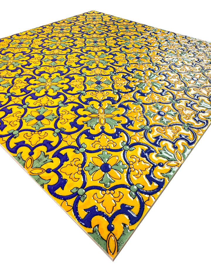 Yellow & Blue Sahara Pearl Moroccan Tile