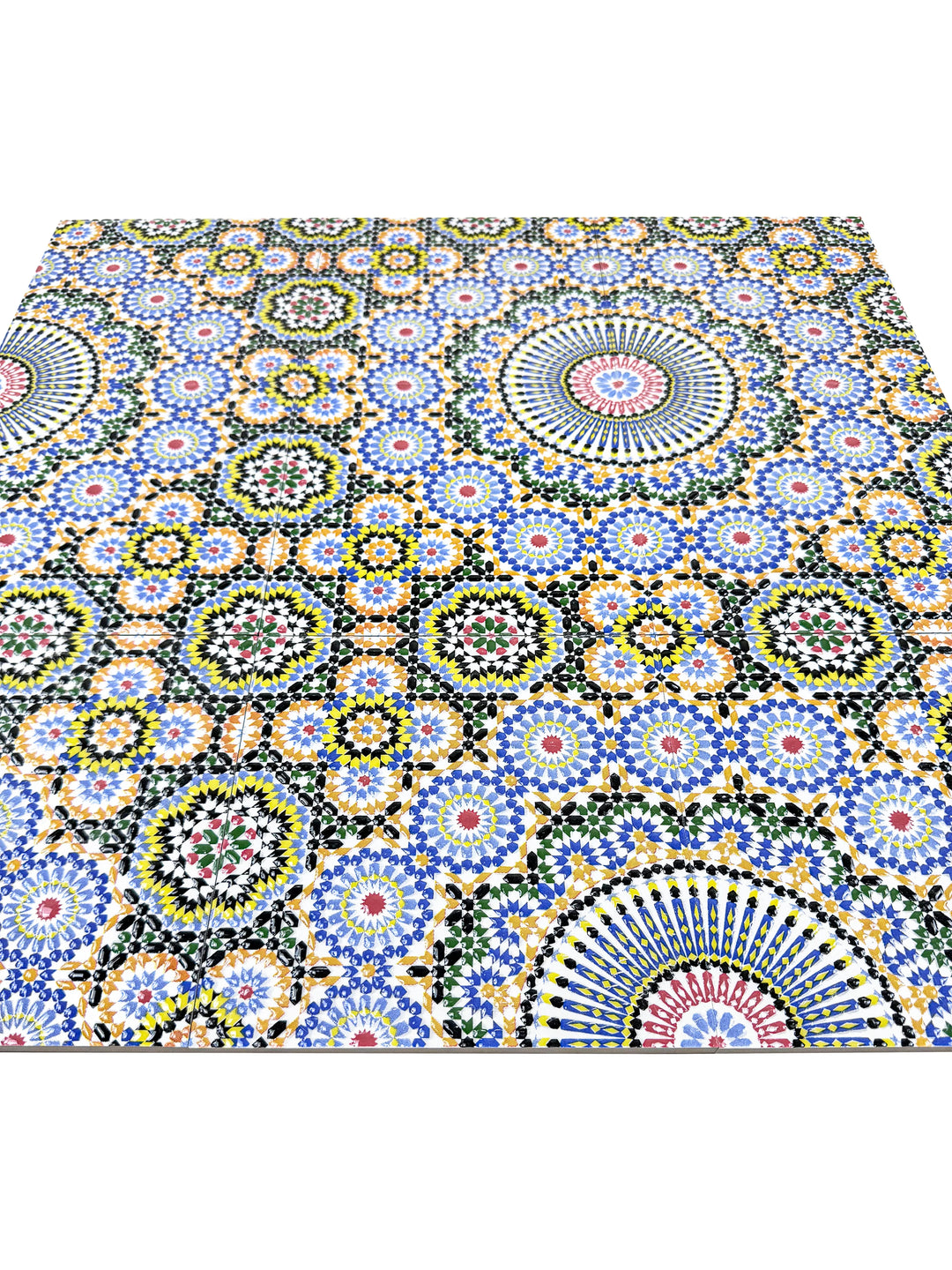Green, Teal, Blue, Black Moroccan Style Tile