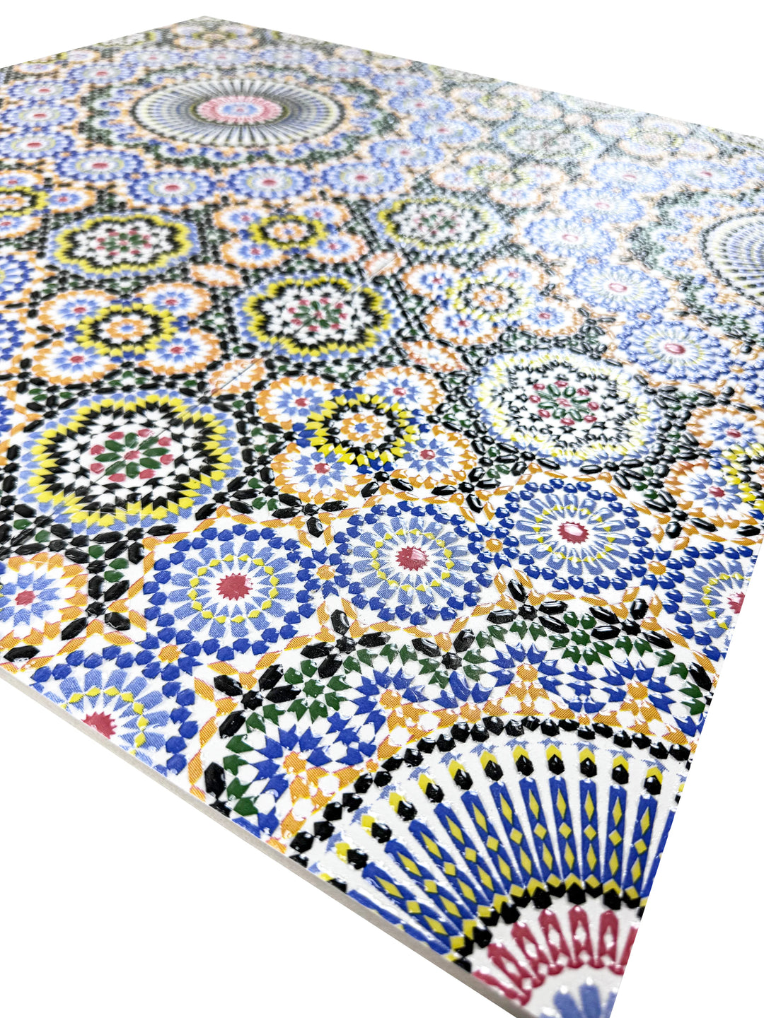 Green, Teal, Blue, Black Moroccan Style Tile
