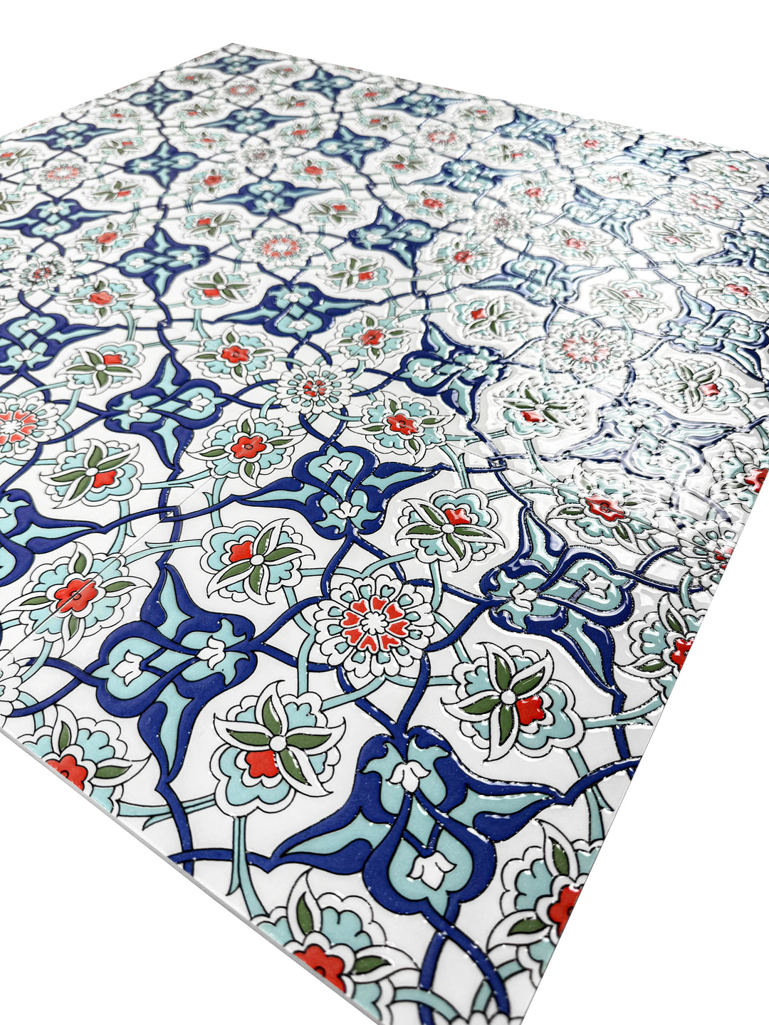 Teal & Wine Moroccan Style Tile