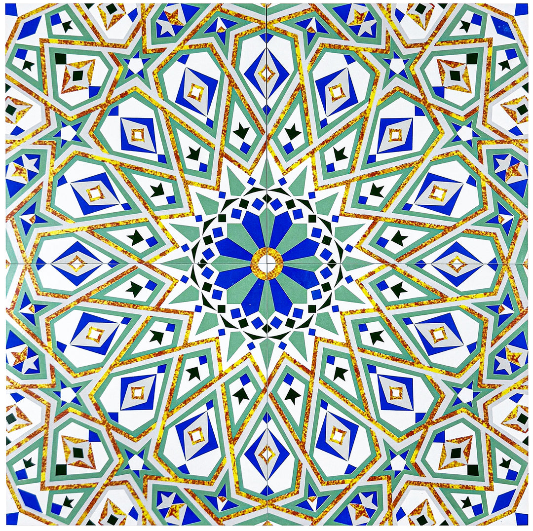 Blue & Green Moroccan Style Tile