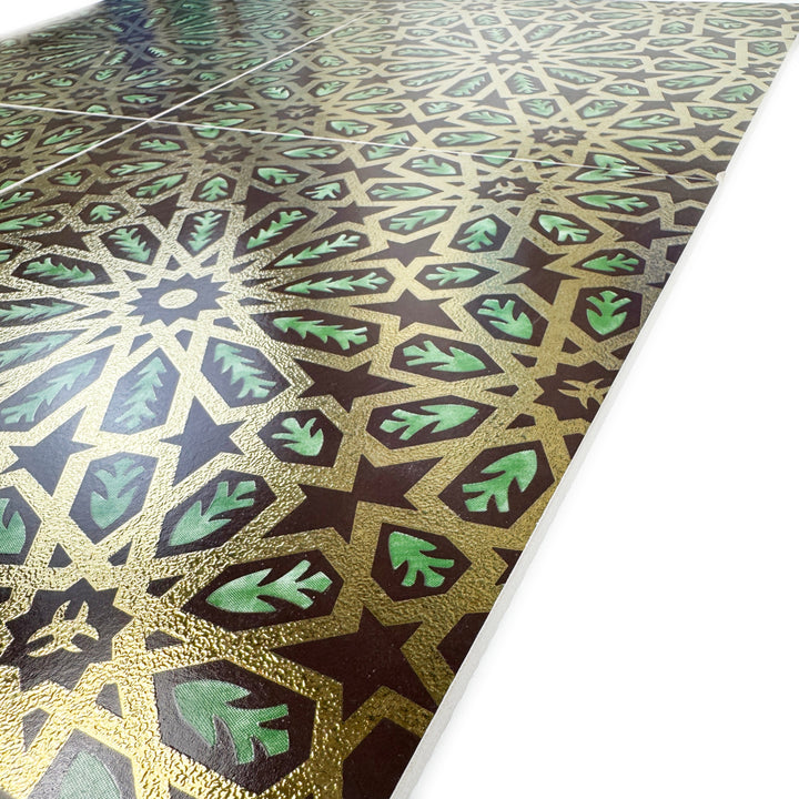 Gold & Green Moroccan Style Tile