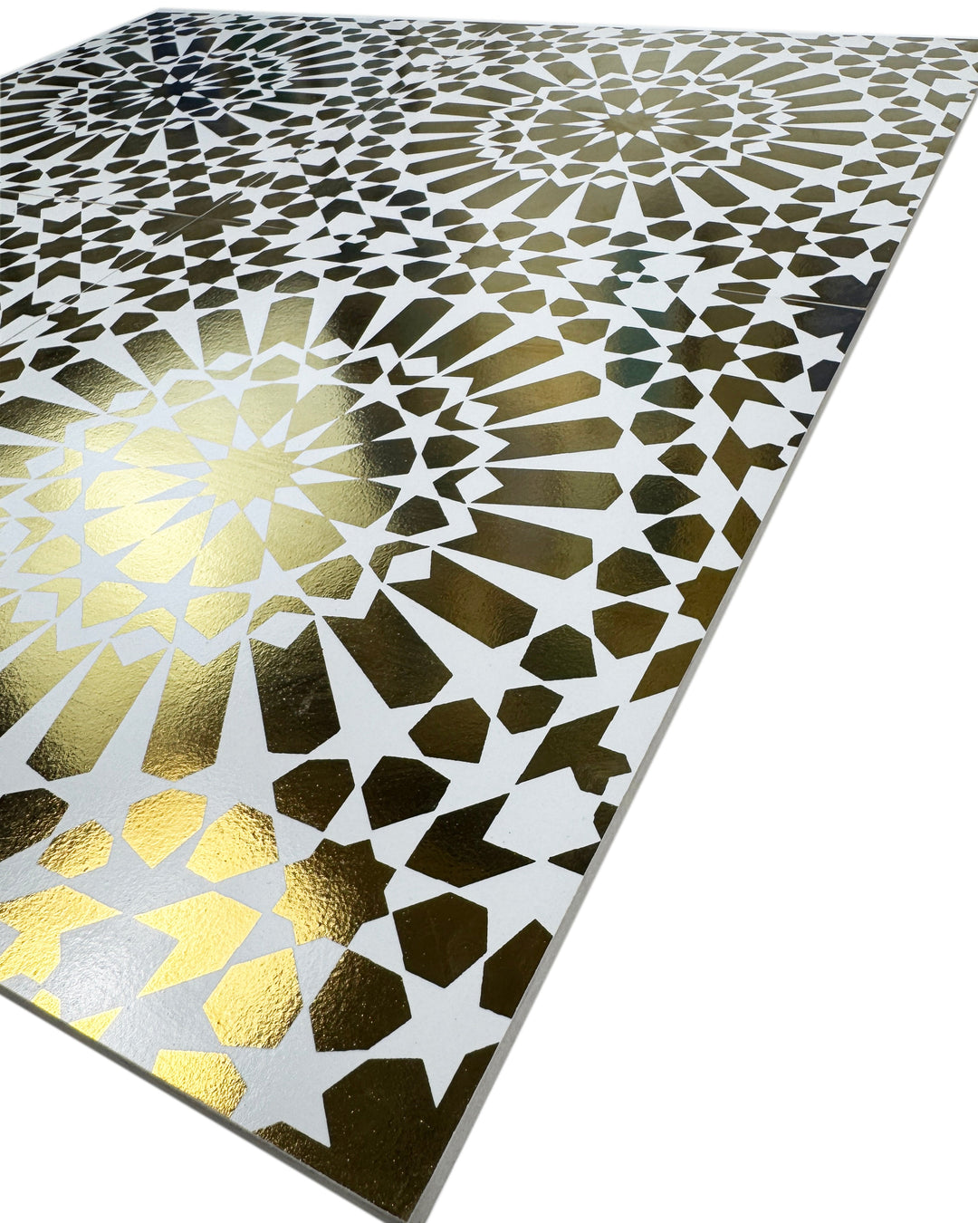 Gold & White Moroccan Style Tile
