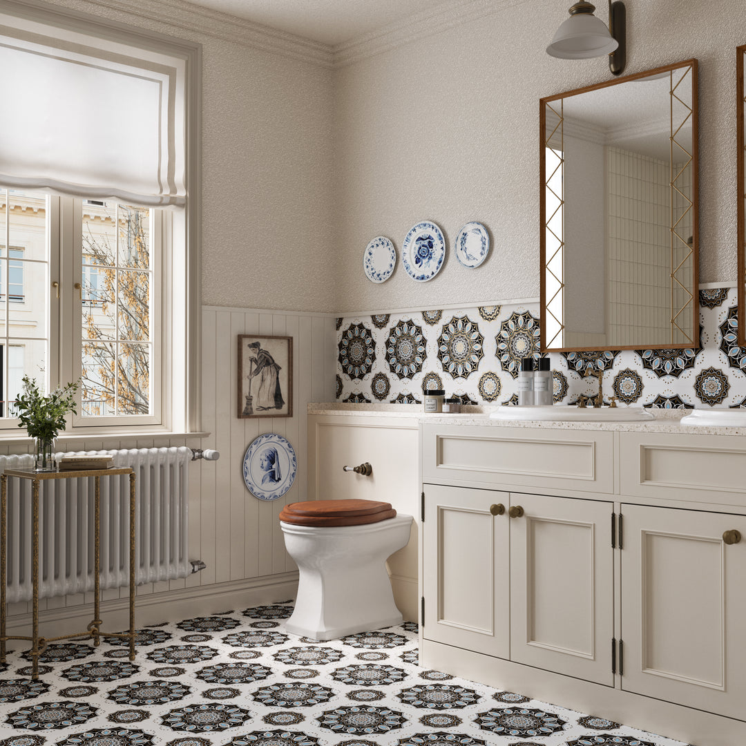 Black & Grey Moroccan Style Tile