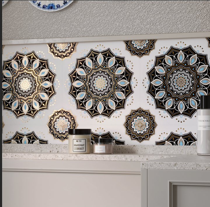 Black & Grey Moroccan Style Tile