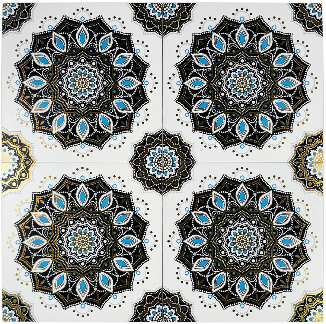 Black & Grey Moroccan Style Tile
