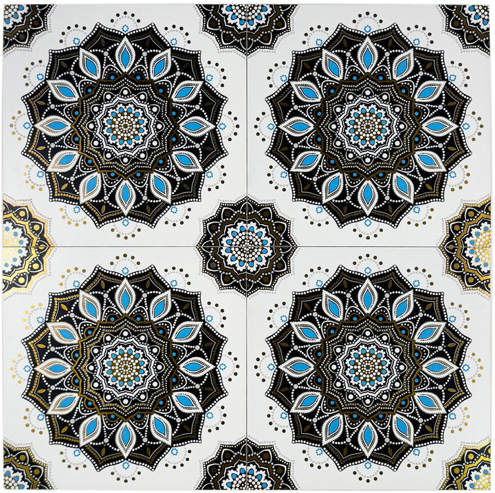 Black & Grey Moroccan Style Tile