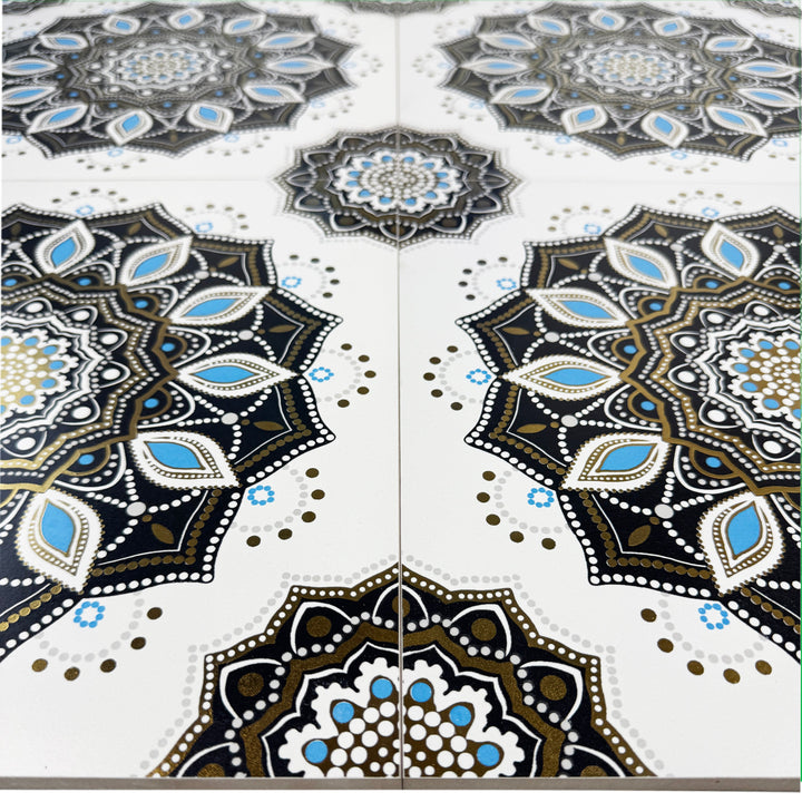 Black & Grey Moroccan Style Tile