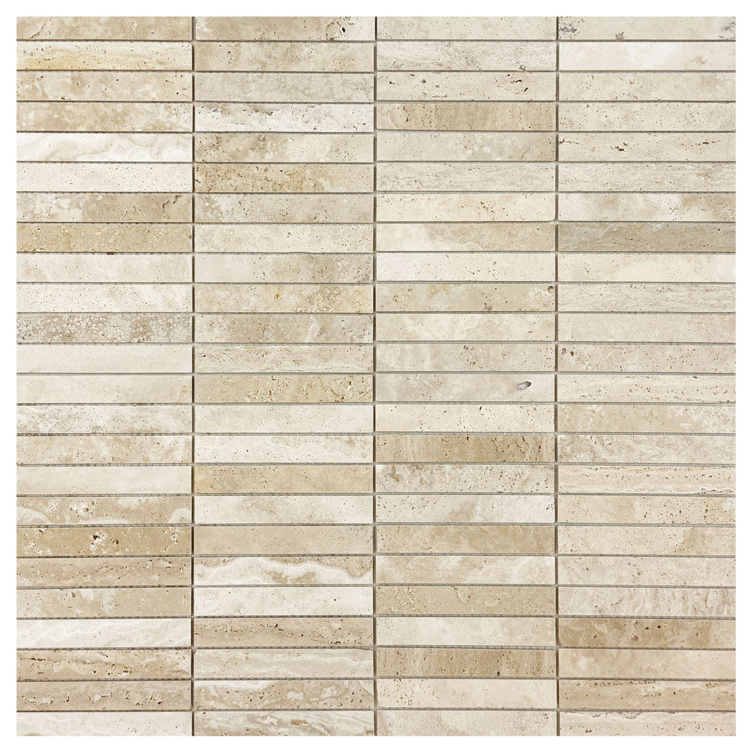 Beige Sandstone Light Beige Honed Rectangle Marble Mosaic