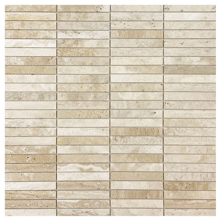 Beige Sandstone Light Beige Honed Rectangle Marble Mosaic