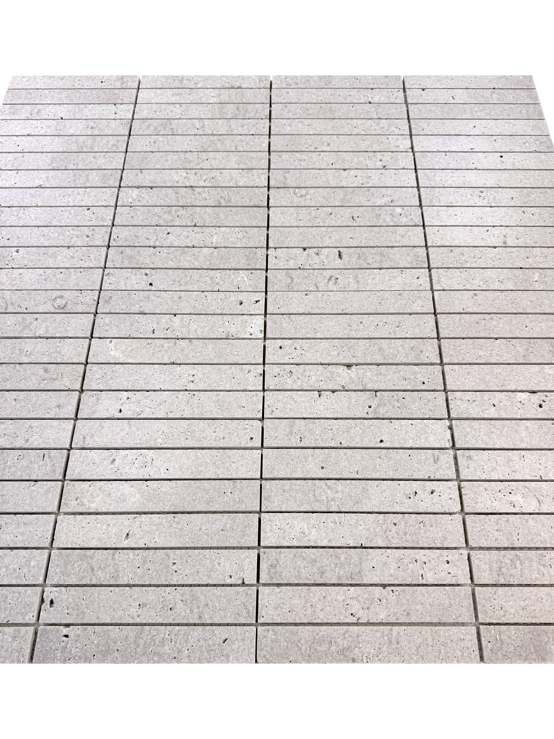 White Sandstone White Travertine Honed Rectangle Marble Mosaic