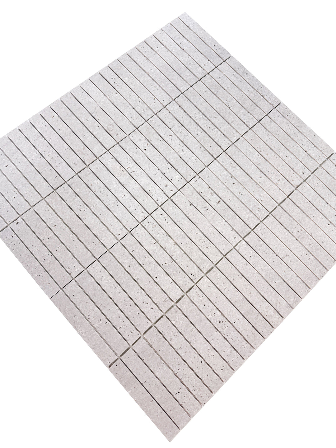 White Sandstone White Travertine Honed Rectangle Marble Mosaic