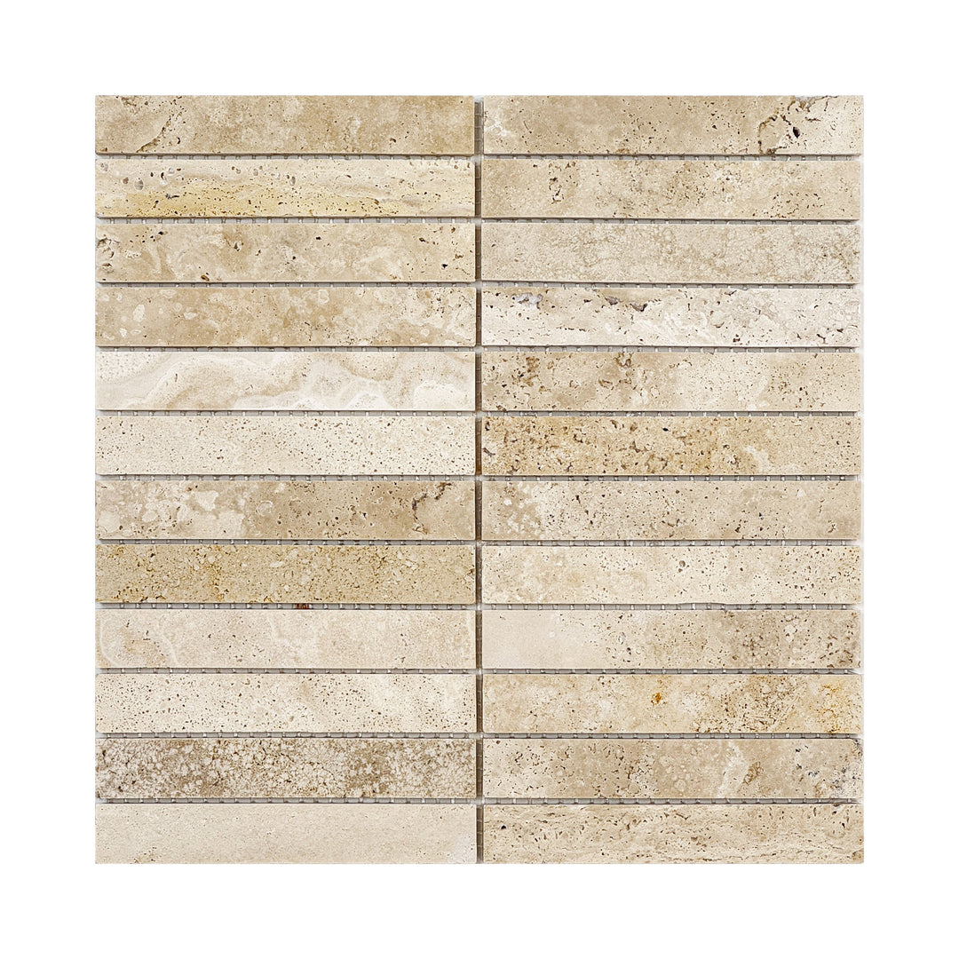 Beige Sandstone Light Beige Honed Rectangle Marble Mosaic