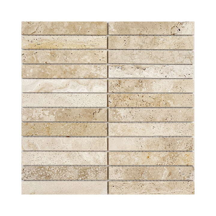 Beige Sandstone Light Beige Honed Rectangle Marble Mosaic