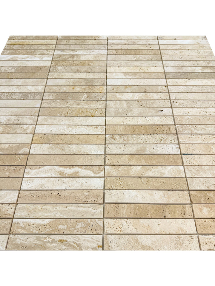 Beige Sandstone Light Beige Honed Rectangle Marble Mosaic