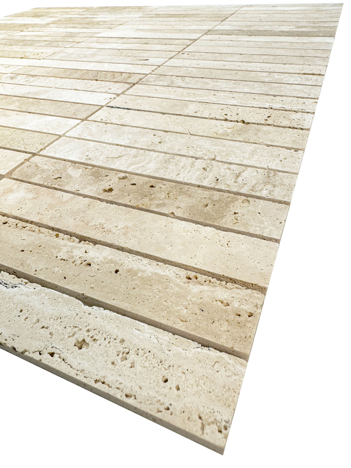 Beige Sandstone Light Beige Honed Rectangle Marble Mosaic