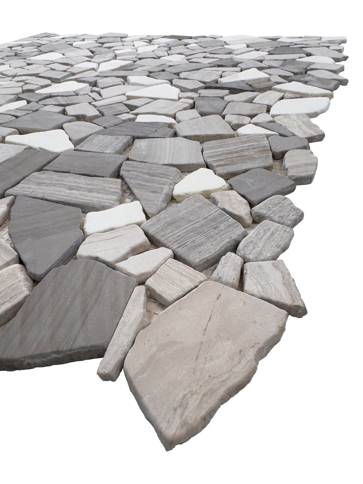 Celvive Stone Grey & Wood Vein Mix Shape Mosaic