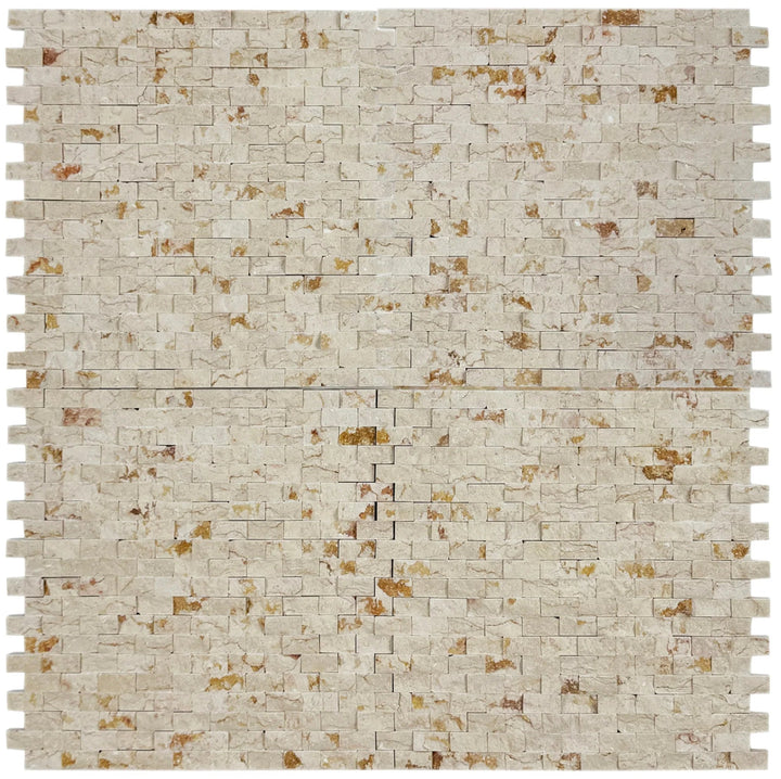 Square tile with a mosaic pattern on a white background