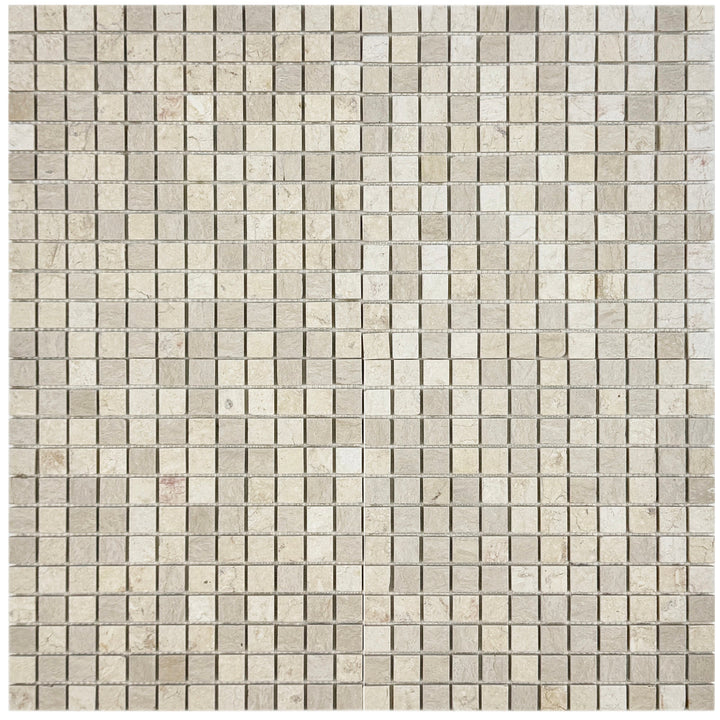 Sand Veil Cream Marfil  Polished Square  Marble Mosaic