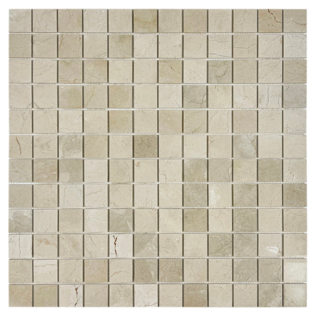 Sand Veil Cream Marfil  Polished Square  Marble Mosaic