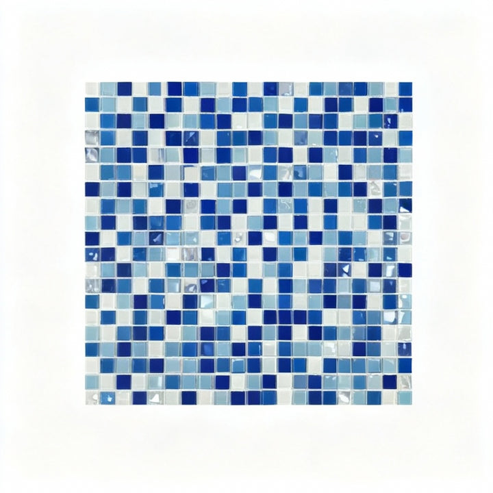 Blue Cascade Crystal Glass Mosaic
