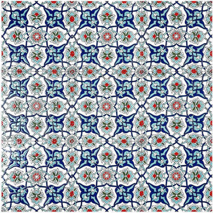 Teal & Wine Moroccan Style Tile