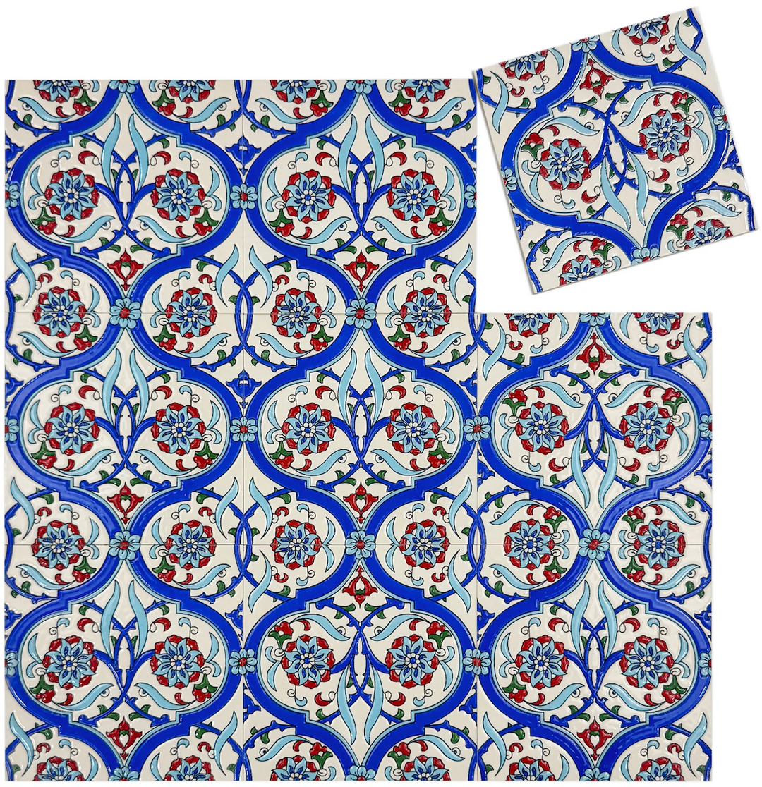 Teal & Blue Moroccan Style Tile
