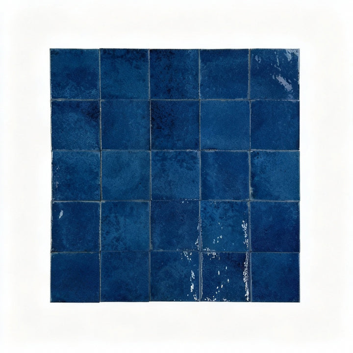 Cerulean Glow Glossy Porcelain Subway Tile