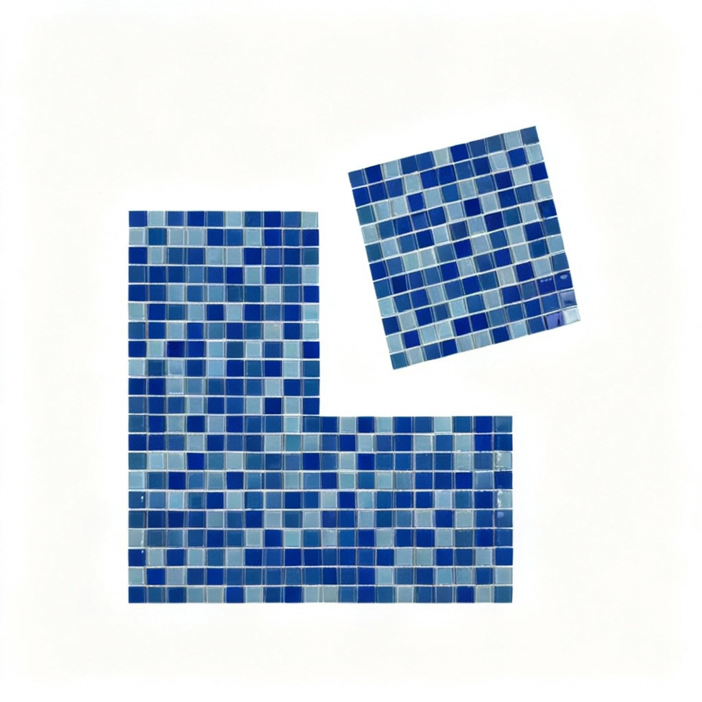 Blue Lagoon Crystal Glass Mosaic