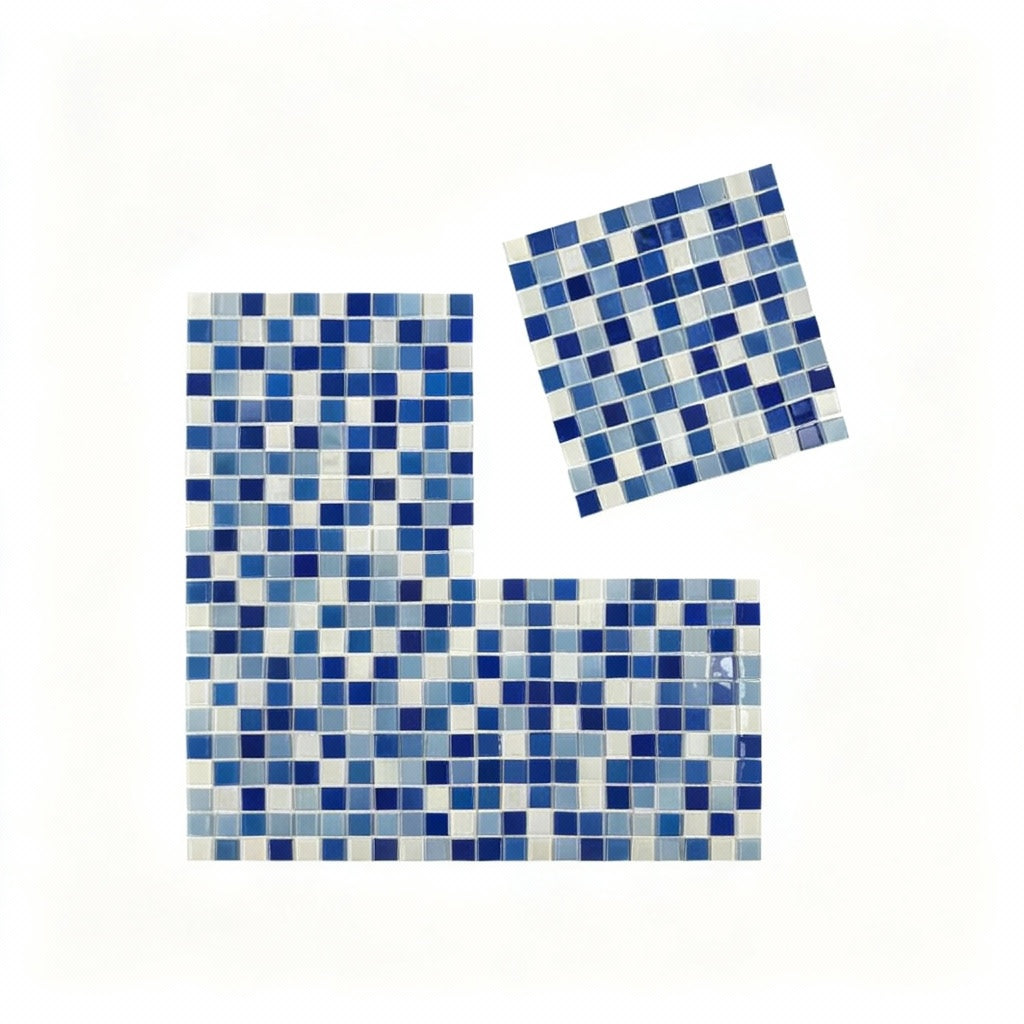 Ocean Waves Crystal Glass Mosaic