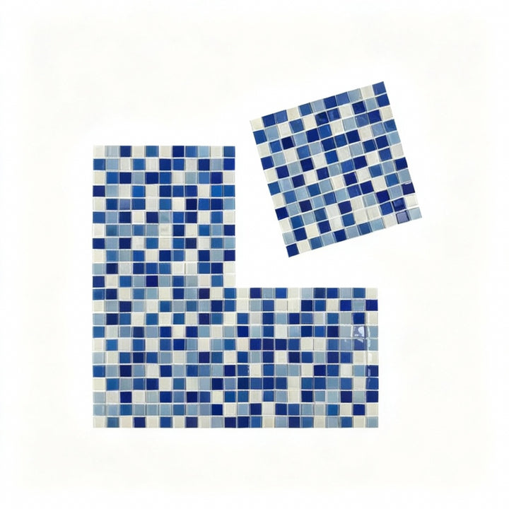 Ocean Waves Crystal Glass Mosaic