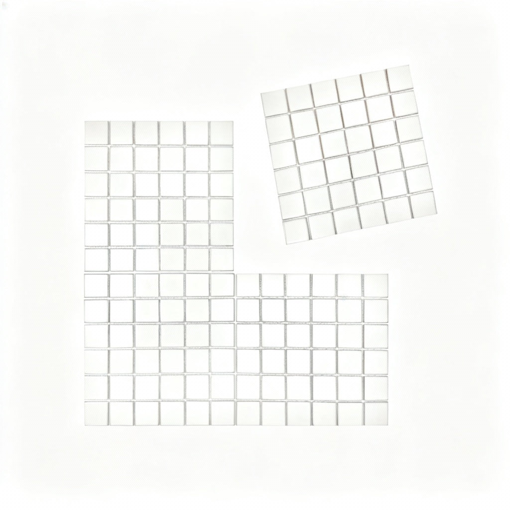 Ivory Crystal Glazed Porcelain Mosaic