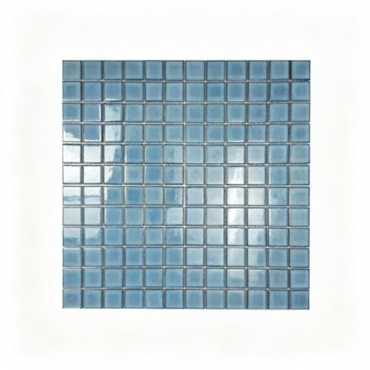 Sky Pearl Light Blue Crystalline Glazed Porcelain Mosaic