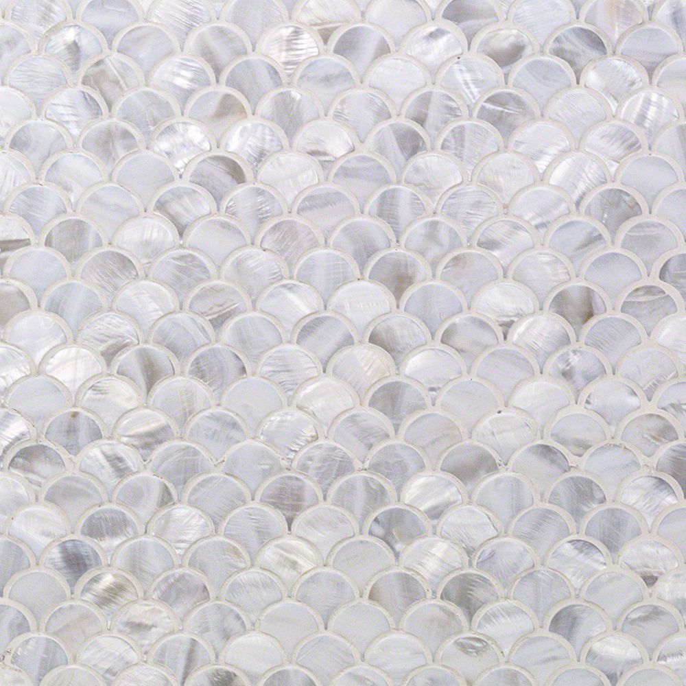 Oyster White Mother of Pearl Shell Polished Mosaic Tile