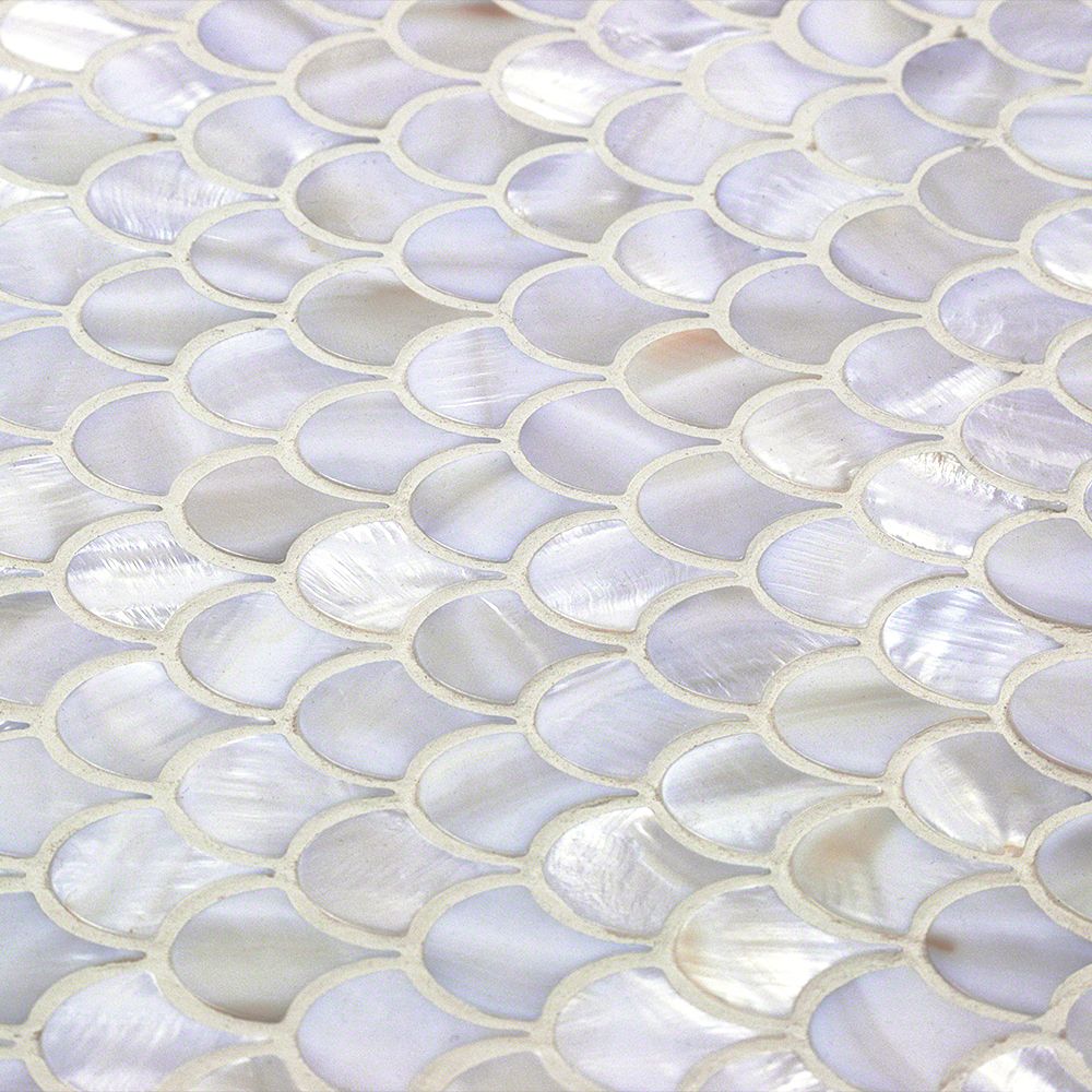 Oyster White Mother of Pearl Shell Polished Mosaic Tile